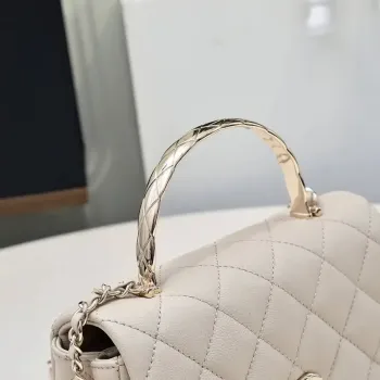 Chanel Crush Handle box Bag Kůže telecí AS4591 Meruňková