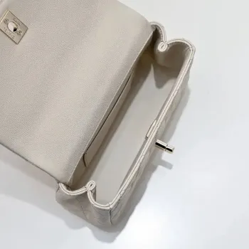 Chanel Crush Handle box Bag Kůže telecí AS4591 Meruňková
