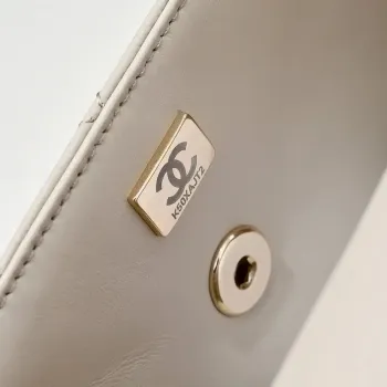 Chanel Crush Handle box Bag Kůže telecí AS4591 Meruňková