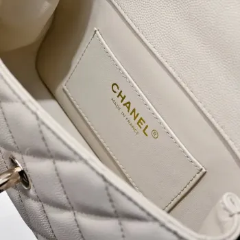 Chanel Crush Handle box Bag Kůže telecí AS4591 Meruňková