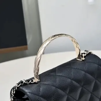 Chanel Crush Handle box Bag Kůže telecí AS4591 Černá