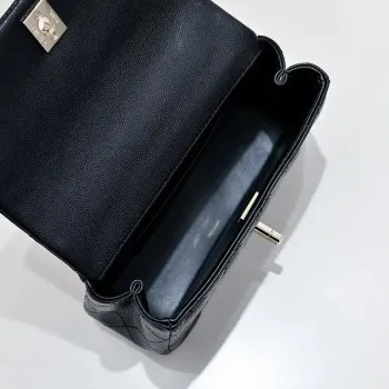 Chanel Crush Handle box Bag Kůže telecí AS4591 Černá