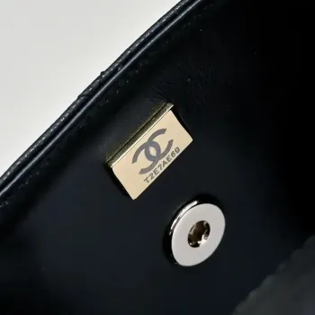 Chanel Crush Handle box Bag Kůže telecí AS4591 Černá