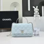 Chanel Crush Handle box Bag Kůže telecí AS4591 Modrá