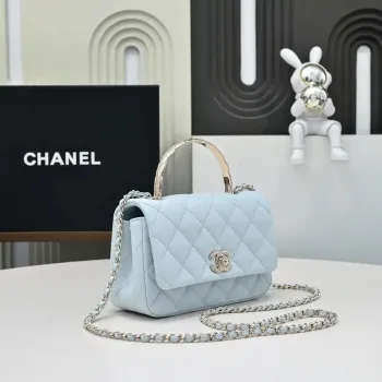 Chanel Crush Handle box Bag Kůže telecí AS4591 Modrá