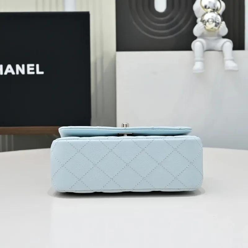 Chanel Crush Handle box Bag Kůže telecí AS4591 Modrá