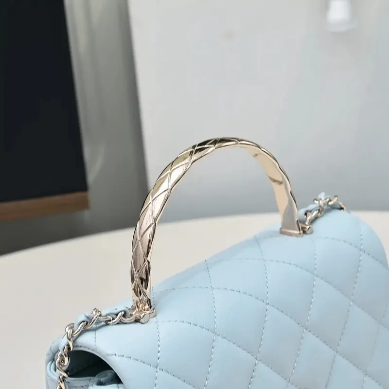 Chanel Crush Handle box Bag Kůže telecí AS4591 Modrá