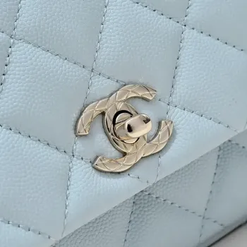 Chanel Crush Handle box Bag Kůže telecí AS4591 Modrá