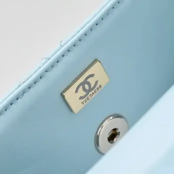 Chanel Crush Handle box Bag Kůže telecí AS4591 Modrá