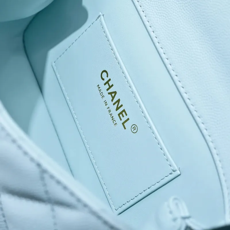 Chanel Crush Handle box Bag Kůže telecí AS4591 Modrá