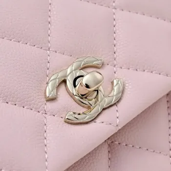 Chanel Crush Handle box Bag Kůže telecí AS4591 Růžová