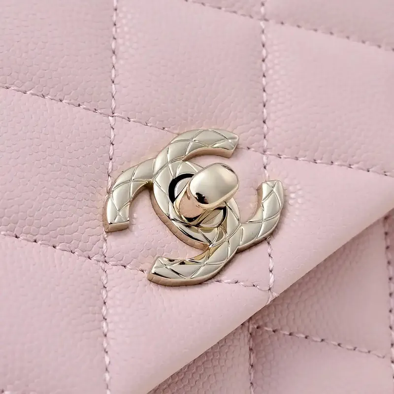 Chanel Crush Handle box Bag Kůže telecí AS4591 Růžová
