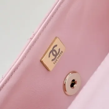 Chanel Crush Handle box Bag Kůže telecí AS4591 Růžová