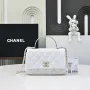 Chanel Crush Handle box Bag Kůže telecí AS4591 Bílá