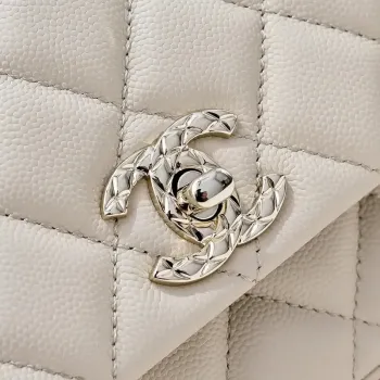 Chanel Crush Handle box Bag Kůže telecí AS5554 Meruňková