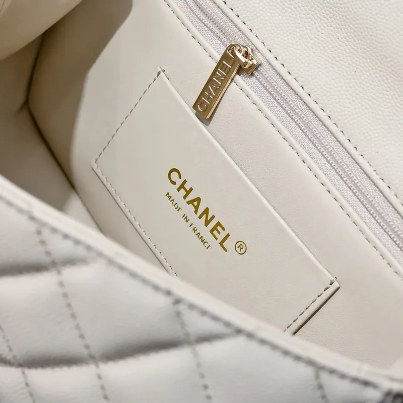 Chanel Crush Handle box Bag Kůže telecí AS5554 Meruňková