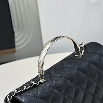Chanel Crush Handle box Bag Kůže telecí AS5554 Černá