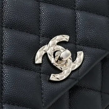 Chanel Crush Handle box Bag Kůže telecí AS5554 Černá