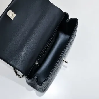 Chanel Crush Handle box Bag Kůže telecí AS5554 Černá