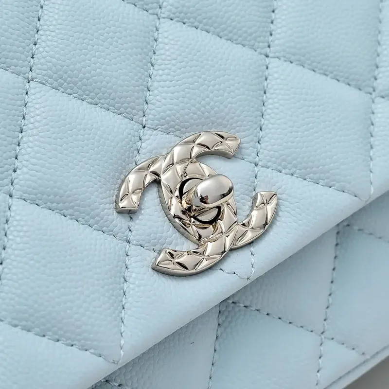 Chanel Crush Handle box Bag Kůže telecí AS5554 Modrá