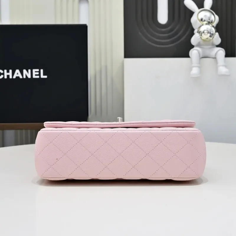 Chanel Crush Handle box Bag Kůže telecí AS5554 Růžová