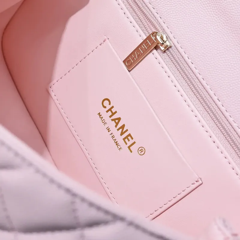 Chanel Crush Handle box Bag Kůže telecí AS5554 Růžová