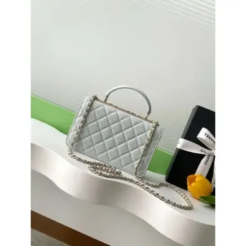 Chanel AP4323 Peněženka na řetízku jehněčí kůže Diamanté Zlatá Světle modrá