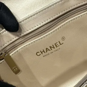 Chanel 25A AS4416 Mini Nákupní Taška Zrcadlová Kůže Zlatá