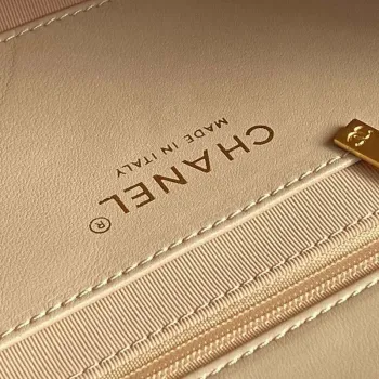 Chanel AS5176 Klapková taška 24K jehněčí kůže meruňková