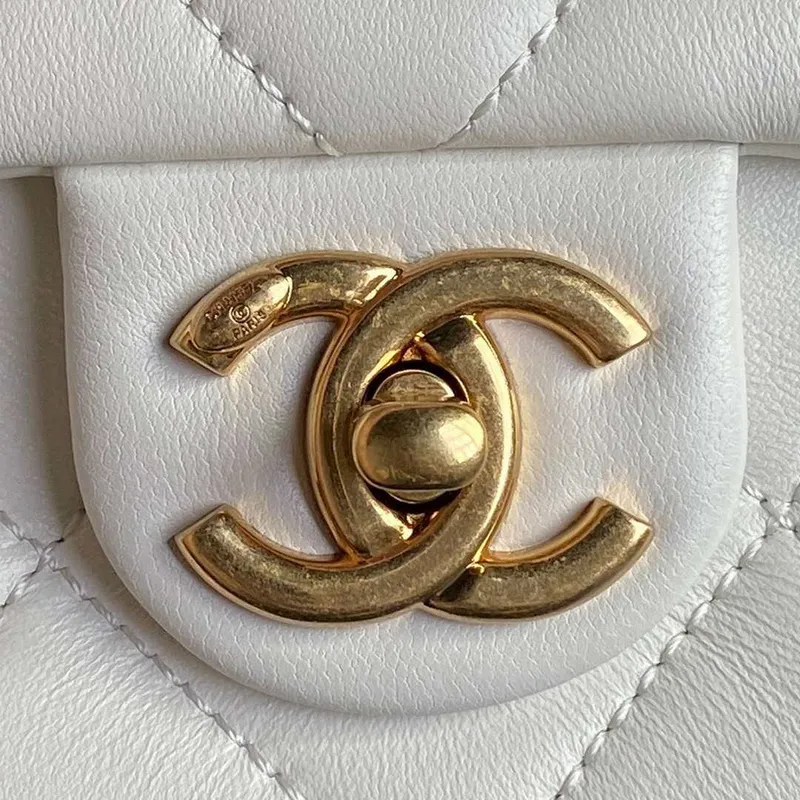 Chanel AS5176 Klapková taška 24K jehněčí kůže bílá