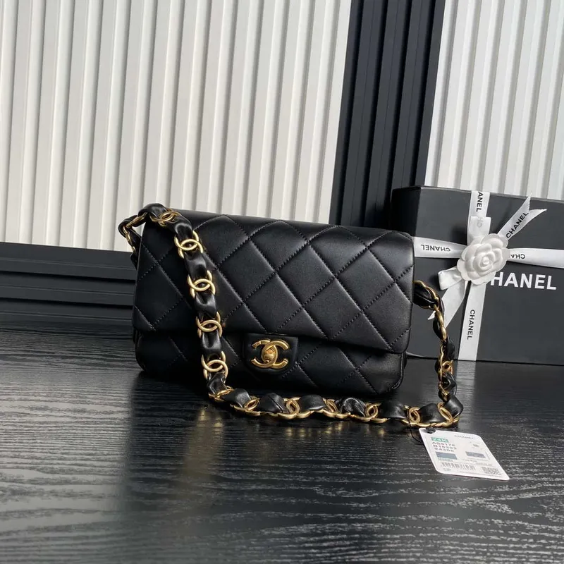 Chanel AS5176 Klopový kabelka 24K Černá