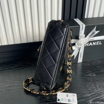 Chanel AS5176 Klopový kabelka 24K Černá