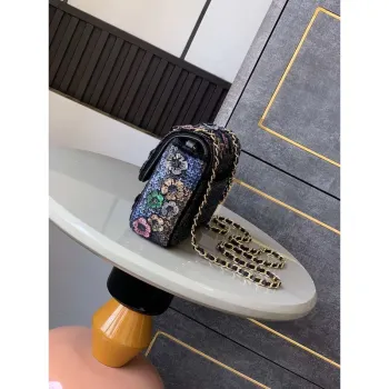 Chanel A69900 25C Mini Flap Kabelka Vysoce kvalitní ručně vyšívaná s flitry