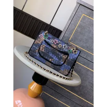 Chanel A01112 Flap Classic 11.12 Kabelka Vysoce kvalitní ručně vyšívaná s flitry