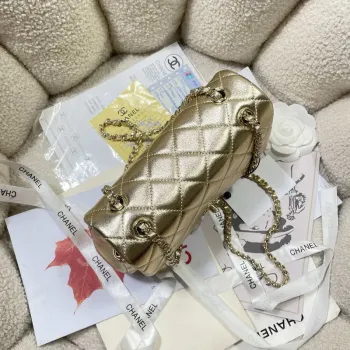 Chanel 25S Flap Zlatá Kůže Jehněčí Taška AP5485 zlatá