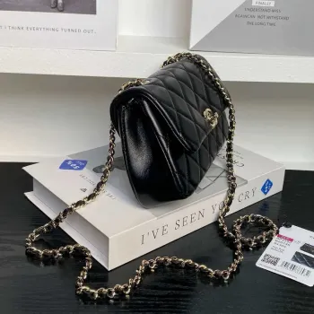 Chanel AP4592 25S Mini Flap černá jehněčí kůže zlato