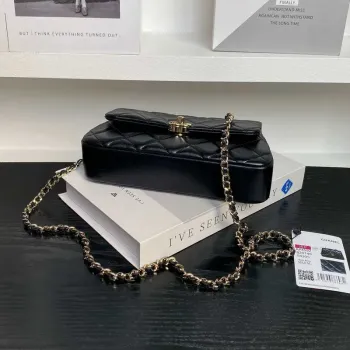 Chanel AP4592 25S Mini Flap černá jehněčí kůže zlato