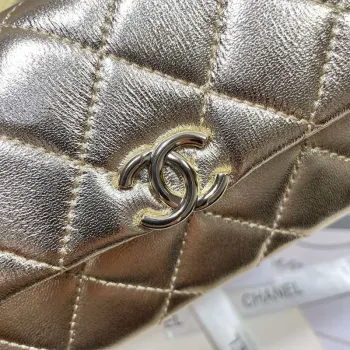 Chanel AP4593 25S Mini Flap zlatá jehněčí kůže se zlatým kováním