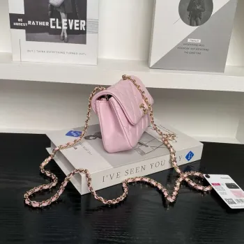 Chanel AP4593 25S Mini Flap jehněčí kůže růžové zlato