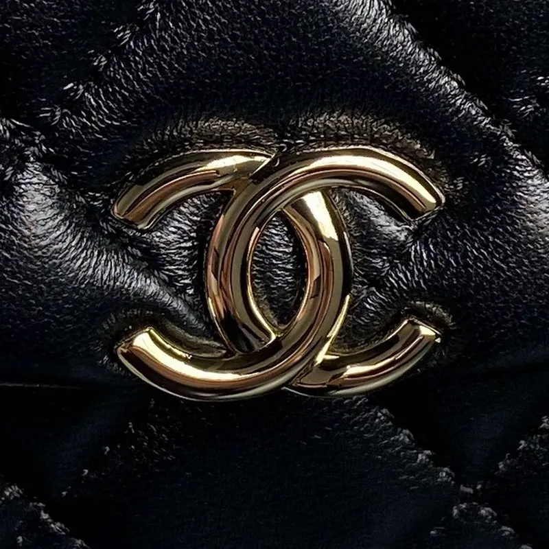 Chanel AP4593 25S Mini Flap jehněčí kůže černá zlato