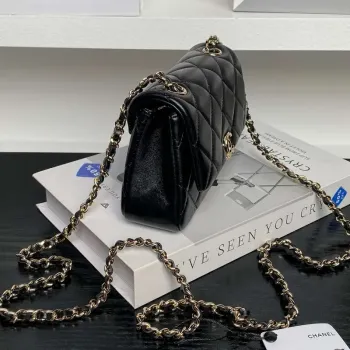 Chanel AP4593 25S Mini Flap jehněčí kůže černá zlato