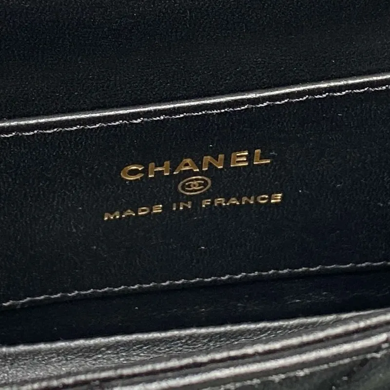 Chanel AP4593 25S Mini Flap jehněčí kůže černá zlato