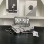 Chanel AP4592 25S Mini Flap Lambskin Stříbrná