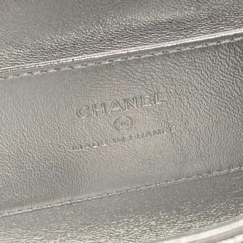 Chanel AP4592 25S Mini Flap Lambskin Stříbrná