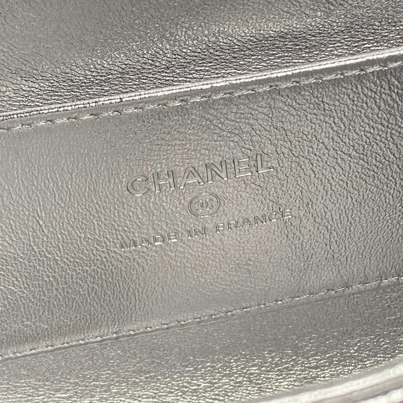 Chanel AP4592 25S Mini Flap Lambskin Stříbrná