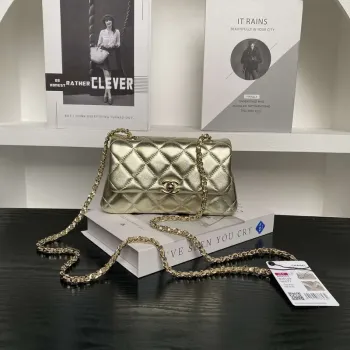 Chanel AP4592 25S Mini Flap jehněčí kůže zlato
