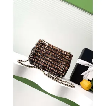 Chanel A09888 25C Večerní mini šaty s flitry AS4561 limitovaná edice zlatá a černá