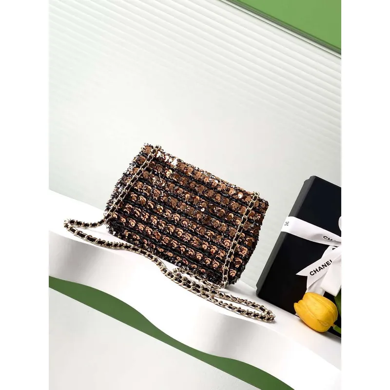 Chanel A09888 25C Večerní mini šaty s flitry AS4561 limitovaná edice zlatá a černá