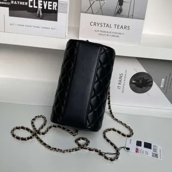 Chanel Ap4515 Kabelka s řetízkem z jehněčí kůže zlatá černá