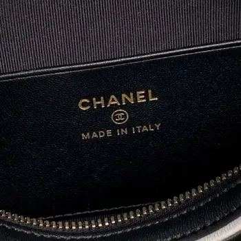 Chanel Ap4515 Kabela s řetízkem z jehněčí kůže zlatá černá & bílá